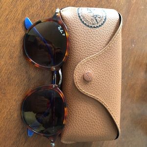 RayBan tortoise round sunglasses